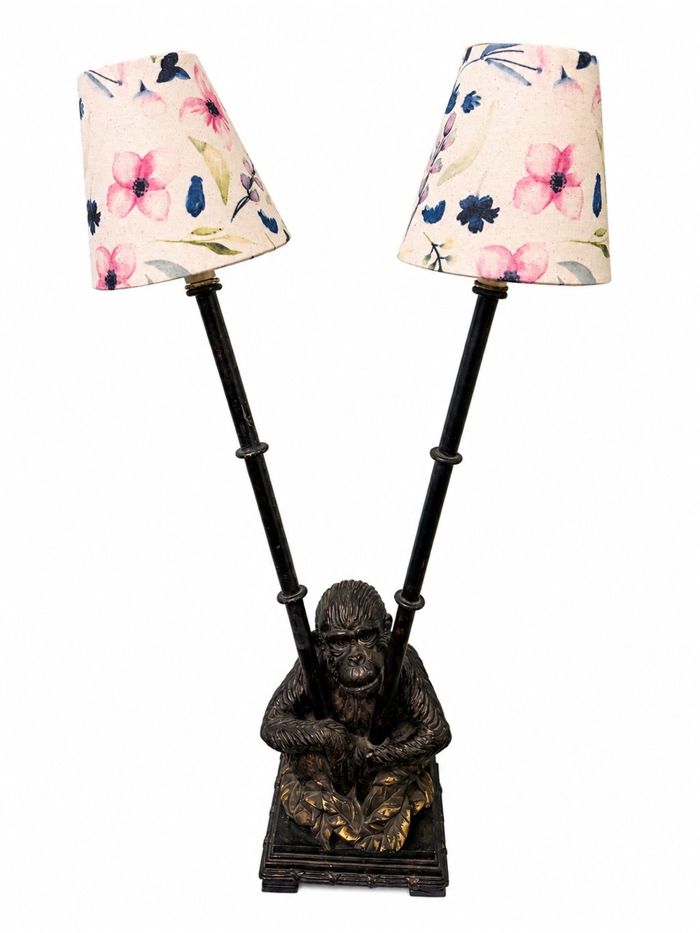 Vintage Resin Monkey Lamp